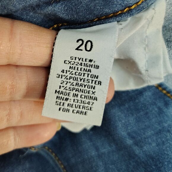 CELEBRITY PINK High Rise Ankle Skinny Sz 20 Women's Distressed Stretch Jeans - Picture 4 of 4